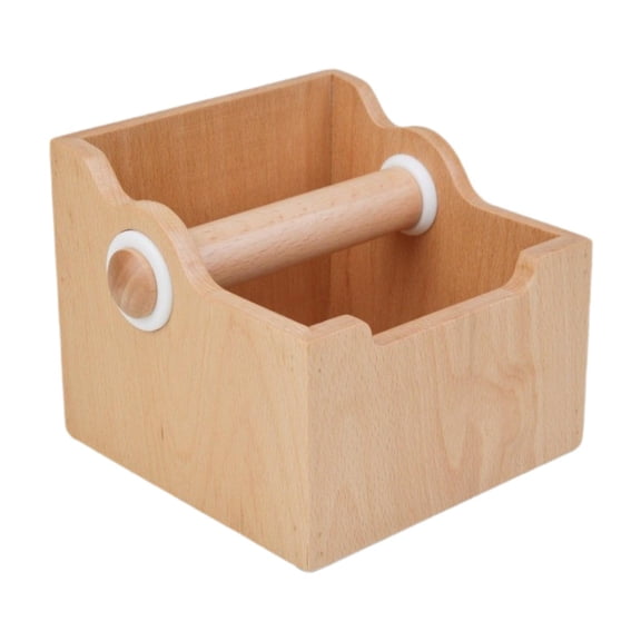 deevoka Espresso Knock Box Wood Coffee Ground Knock Container for Bar Kitchen Office