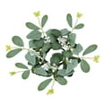 thumbnail image 1 of deevoka Eucalyptus Leaves Wreath Artificial Floral Candle Rings Ornament Pillar Candle White, 1 of 9