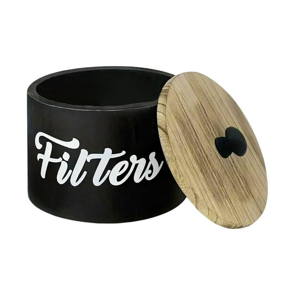 deevoka Farmhouse Coffee Filter Stand Food Storage Container Jar for Tea black