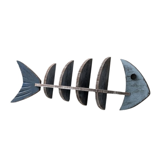 deevoka Fishbone Shape Wall Shelf Beach Themed Wall Mounted for Storage Pointed