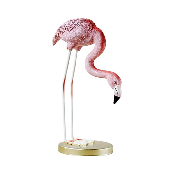 deevoka Flamingo Resin Statue Bird Sculpture Backyard Indoor Outdoor Garden Figurine 13x13x21cm