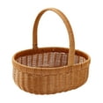 thumbnail image 1 of deevoka Flower Baskets Hand Basket, Farm Shopping Basket, Imitation Rattan S, 1 of 9