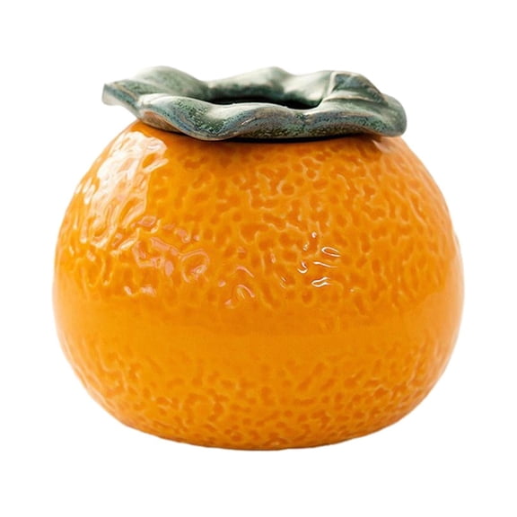 deevoka Flower Pot Bonsai Pot Ceramic Orange Shape, Mini,Tea Can Home Decor Cute Ceramic Medium