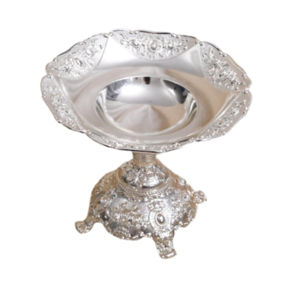 deevoka Footed Fruit Bowl Stood Fruit Bowl Elegant Gold Display -tablet Snack Serving Plate Podest Bowl for Public Holidays Office Party