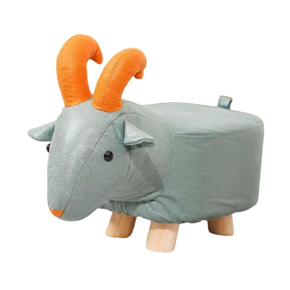 deevoka Footrest Ottoman Animal Footstool Ottoman Bench for Entryway, Living Room, Porch blue sheep