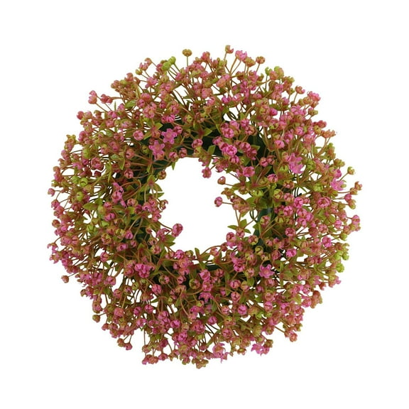 deevoka Front Door Wreath Hanging Garland Multipurpose Vivid Gift Artificial Wreath Summer Wreath for Festival Wedding Party Ornament rose red