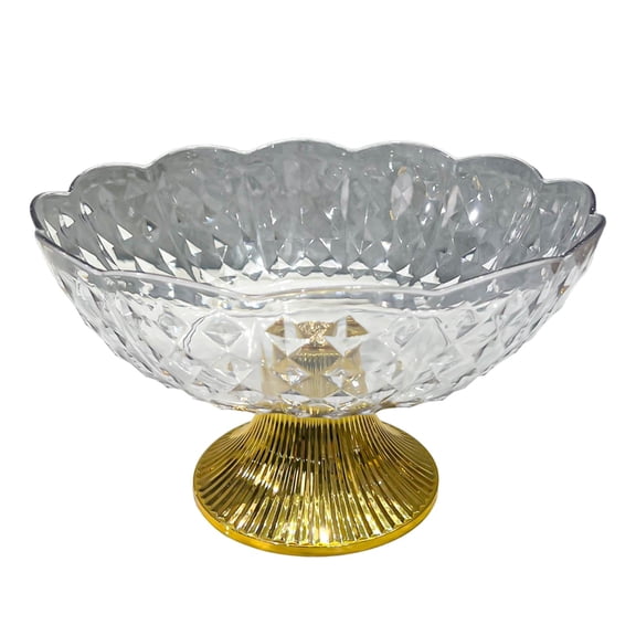 deevoka Fruit Plate Bathroom Tray Round Serving Tray for Kitchen Countertop Tabletop Feet