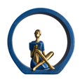 thumbnail image 1 of deevoka Girl Figurine Elegant Desktop s Gift Living Room Farmhouse Women Statue Blue Reading, 1 of 9