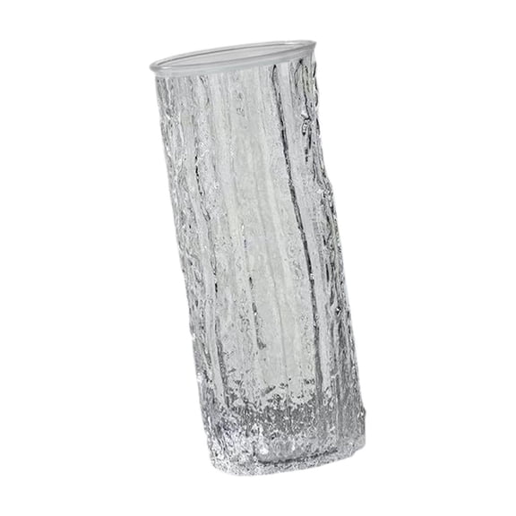 deevoka Glass Flower Vase Desktop Ornament Trendy Artistic Decorative Vase for Fireplace