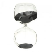 deevoka Glass Hourglass 30 Minutes Timming Gadget Creative Modern Bathroom Sandglass Black