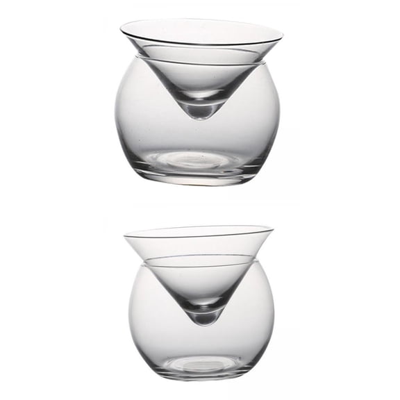 deevoka Glass Martini Drinks Triangle Creative Iced Martinis Special Crystal Cocktail