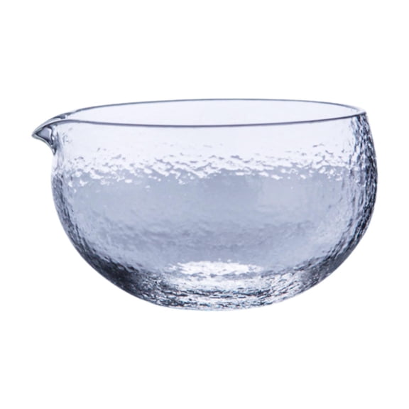 deevoka Glass Matcha Bowl with Spout Gift Ceremonial Mixing Chawan for Kitchen Parties
