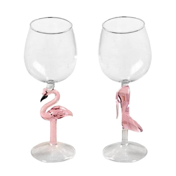 deevoka Goblet Glass Gift Glassware Long Stem for Juice Wedding Hotel Dinner 2x
