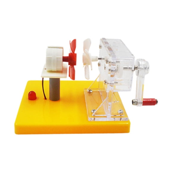 deevoka Hand Cranked Power Generator Wind Energy Conversion for Lab School Classroom 12cmx11cmx8.2cm