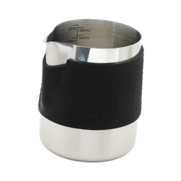 deevoka Handleless Milk Pitcher Coffee Latte Portable Latte Cup for Kitchen Home Bar 600ml