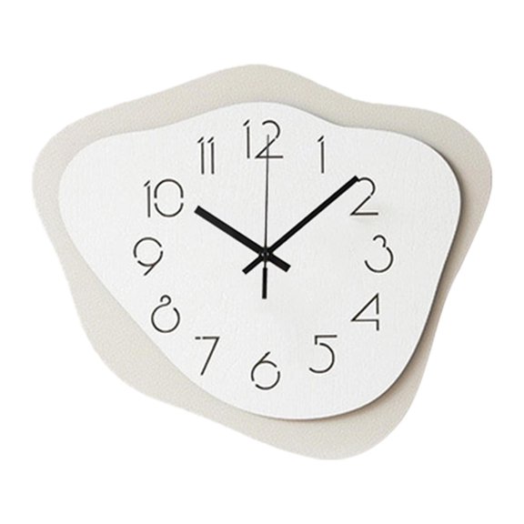 deevoka Hanging Clock Silent Family Friends Wall Art Decor Office Acrylic Wall Clock Beige