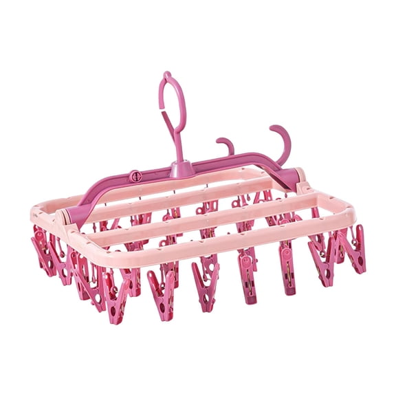 deevoka Hanging Drying Rack with clip Drying Socks Purple Purple