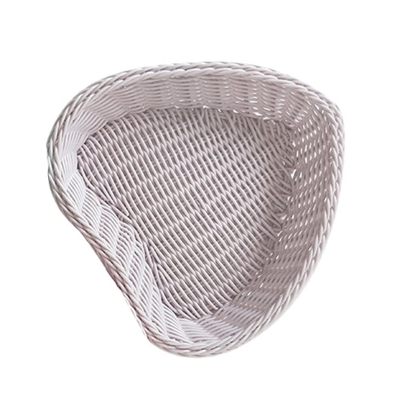 deevoka Heart Shape Storage Basket Storage Bin Novelty Imitation Rattan Fruit Basket