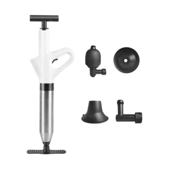 deevoka High Pressure Air Plunger Toilet Plunger for Toilet Floor Drain Clogged Pipe White