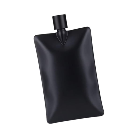 deevoka Hip Flask Leak Flask Stainless Steel Alcohol Flask Multifunction Lightweight Rum Black