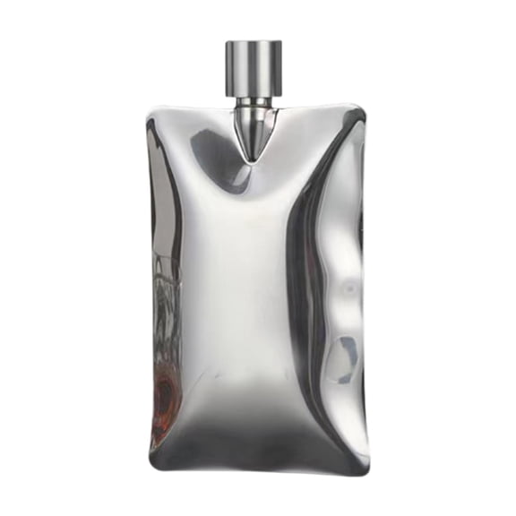 deevoka Hip Flask Leak Flask Stainless Steel Alcohol Flask Multifunction Lightweight Rum Silver