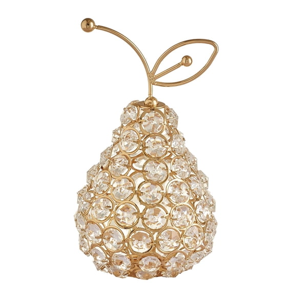 deevoka Home Decoration Studded Crystal Party Wedding Favour Christmas Holiday Gift Pear Golden Pear A