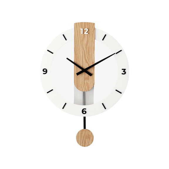 deevoka Hood pendulum clock, wall clock for hanging, noiseless, decorative, 40 x 55 cm, Arabic Numerals