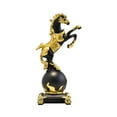 thumbnail image 1 of deevoka Horse Figurine Art Crafts Decorative Statue for Office Fireplace Living Room Black, 1 of 8