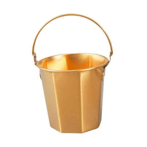 deevoka Ice Bucket Beer Beverage Tub Ice Holder Bucket for Party Chilling Hotel Gold 1.1L