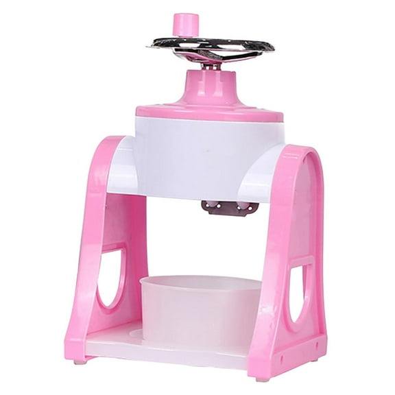 deevoka Ice Snow Cone Maker Ice Shaver Hand Crank Shaved Ice Maker Household Ice Breaker Pink