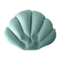 thumbnail image 1 of deevoka Inflatable Bath Pillow Shell Shaped Space Saving Head Supports Cushion Soft Bathtub Headrest Pillow Bath Support for Bathroom blue green, 1 of 9