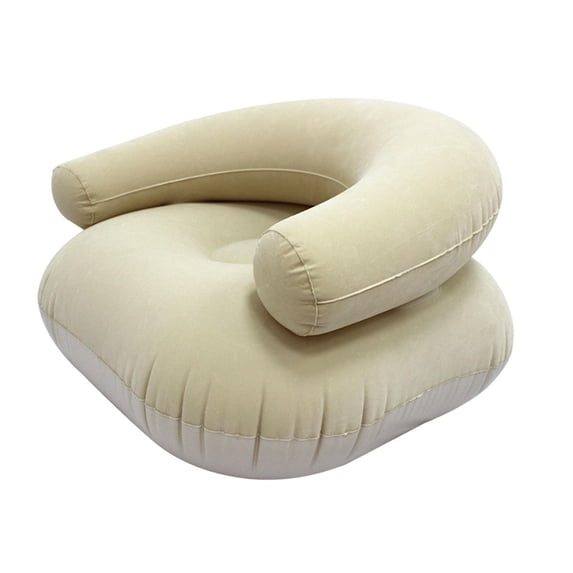 deevoka Inflatable Lounge Chair Adults Inflatable Lounger for Travel Garden Backyard Beige