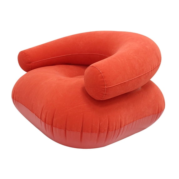 deevoka Inflatable Lounge Chair Adults Inflatable Lounger for Travel Garden Backyard Red