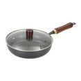 thumbnail image 1 of deevoka Iron Wok Cooking Tool Easy to Clean Non Coated Kitchen Supplies Stir Fry Pan Diameter 28cm, 1 of 9