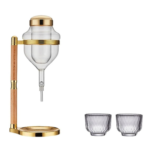 deevoka Japanese Cold Sake Decanter Cold Sake Chilled Server for Warmer or Cold Sake gold