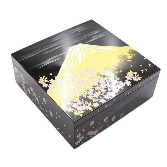 deevoka Japanese Sushi Tray Lunch Box Japanese Bento Box for Adults Restaurant Home 12.5cmx12.5cmx6.5cm