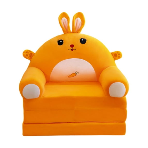 deevoka Kids Foldable Sofa Cartoon Cute Comfortable Lightweight Chair for Girls Boys Bunny