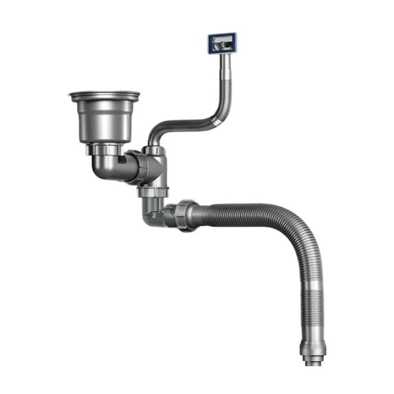 deevoka Sink Drain Pipe Accessory Replaces Sink Waste Pipe for Washbasin Hotels Home for single sink