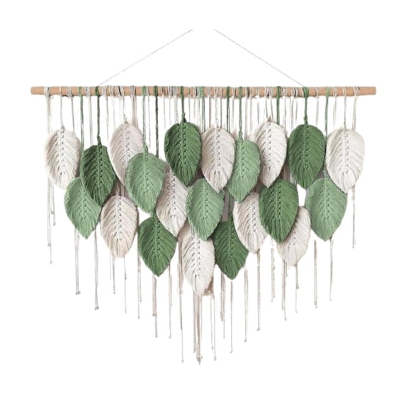 deevoka Large Macrame Wall Hanging Boho Leaf Tassels for Dorm Nursery Room Apartment 21 leaves