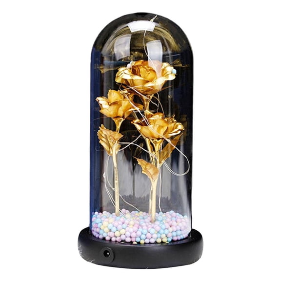 deevoka Light Up Rose in ,Enchanted Rose with LED Lamp,Artificial Flowers Fake Rose,Gift gold