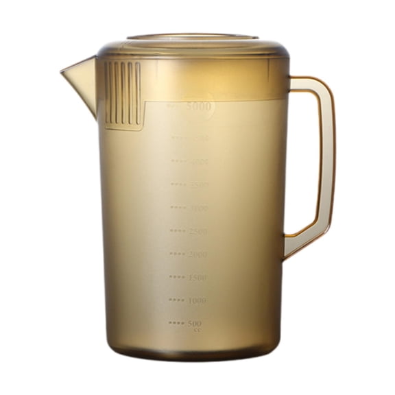 deevoka Liquid Measure Cup 5000ml Beverage Storage Container for Flour Fridge Liquid Brown