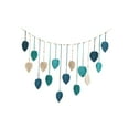 thumbnail image 1 of deevoka Macrame Wall Hanging Bohemian Picture Display with Photo Clips Rope Nordic Woven Blue, 1 of 9
