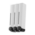 thumbnail image 1 of deevoka Manual Soap Dispenser Wall Mounted Large Capacity Three Head for RV Washroom White, 1 of 9