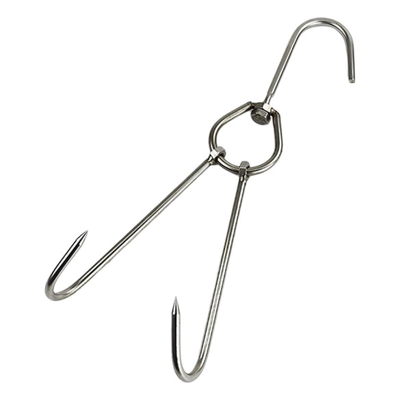 deevoka Meat Hook Round Stainless Sausage Smoked Bacon Hanging Hook 0.35x25cm