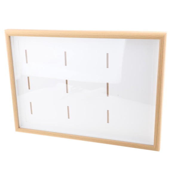 deevoka Medals Display Case Shadow Box Wooden Versatile Collectible Storage Box for Race A3