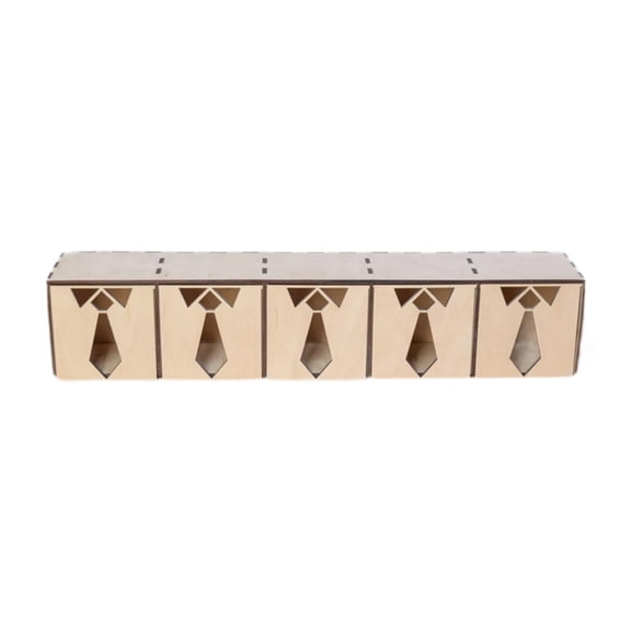 deevoka Mens Tie Display Box Case Multipurpose for Belt Briefs Socks Jewelry Single Wood