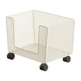 thumbnail image 1 of deevoka Mesh Rolling File Cart with Wheels Portable for Office Handbag School White, 1 of 7