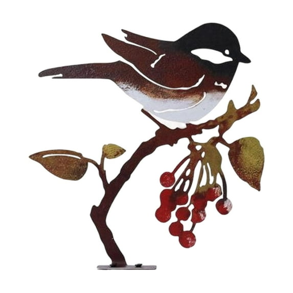 deevoka Metal Birds on Branch Sculpture for Housewarming Dining Room Garden D