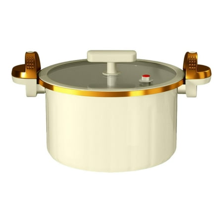 deevoka Micro Pressure Pot 7L Cookware Easy Clean Soup Pot for Tea Pasta Noodle Soup White