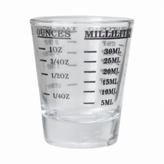 deevoka Mini Liquid Heavy Glass Measuring Shot Cup with Measurement Marks for Espresso 6 Pcs